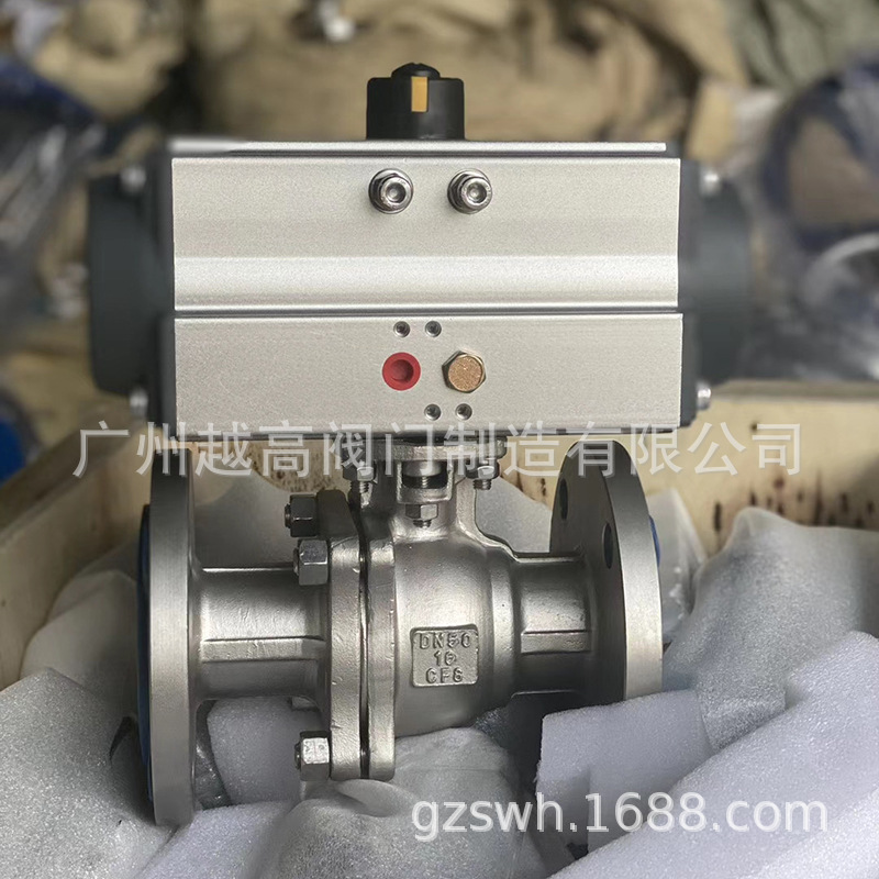 带气动三联件过滤器不锈钢气动法兰球阀 定位器 电磁阀 气动阀门