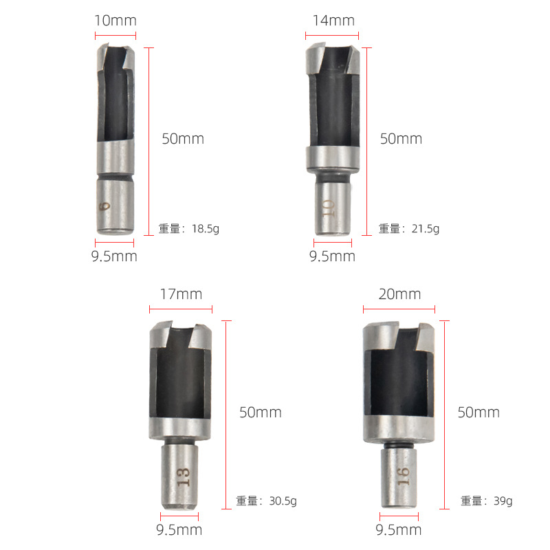 Taladro de corcho 8-piece carpintería agujero abridor traje broca de perforación taladro de corcho garra herramienta de taladro de escariado