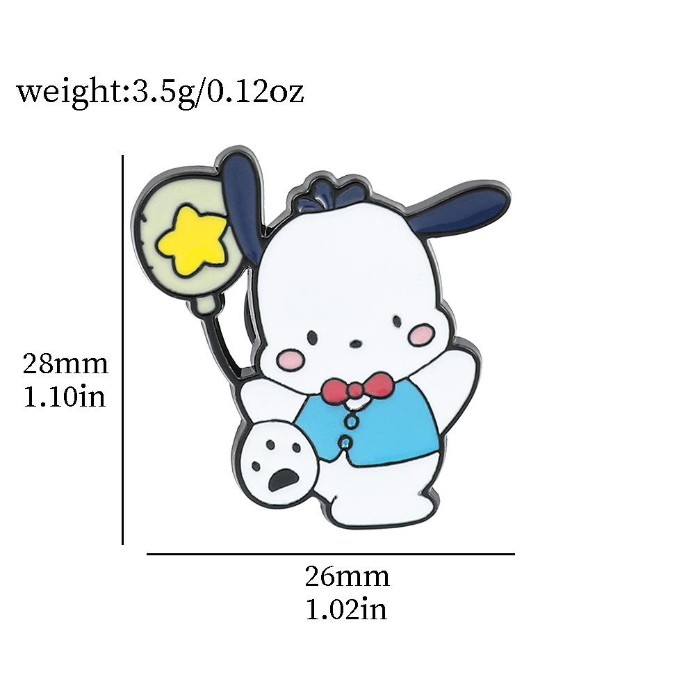 Venta caliente cien Sanrio serie de metal broche de dibujos animados coolomi Yugui perro KT gato todo-fósforo de moda insignia