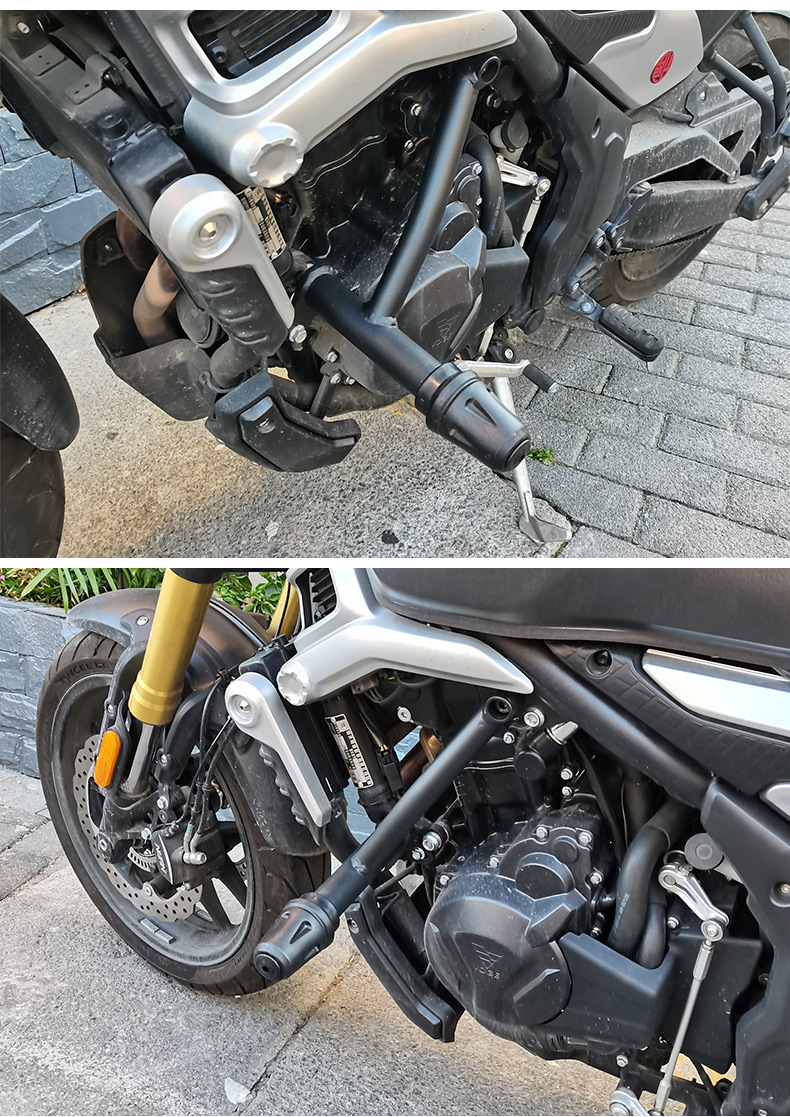 Suitable for Wuji 500Ac Bumper Motorcycle Front Guard Bar, Competition Guard Bar, Single Bar, Anti-Fall Bar, Modification Accessories