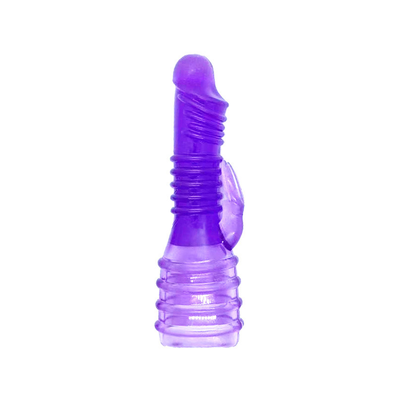 Honey Tongue Clitoral Vibrator Accessory with Soft Silicone Head, Purple, 14 cm — detail image 7