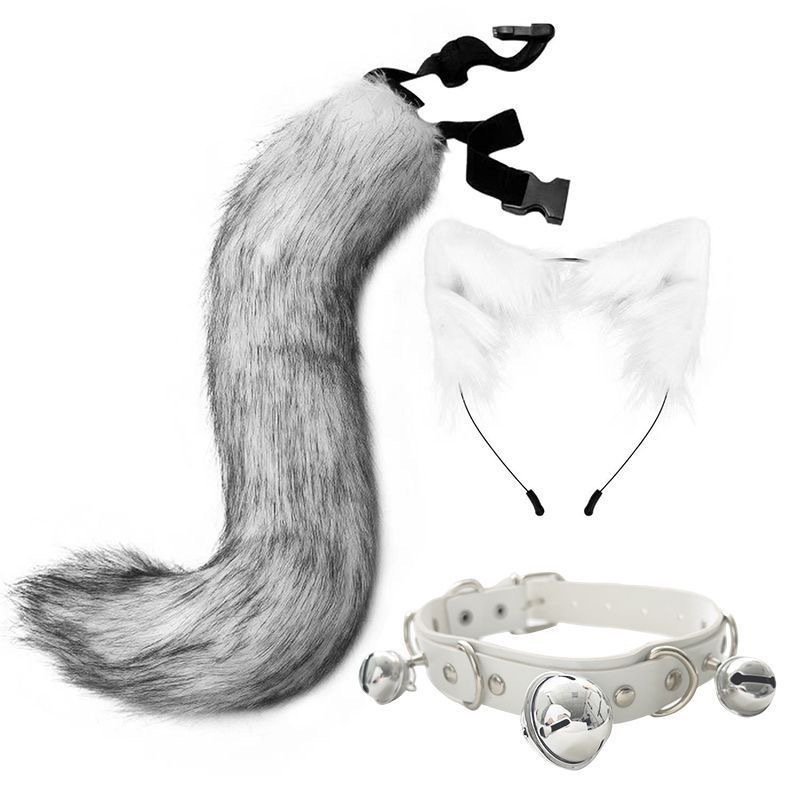 Cosplay Headband Handmade Cute Cat Girl Ear Hair Accessories Beast Tail Accessory Set_voghion.com