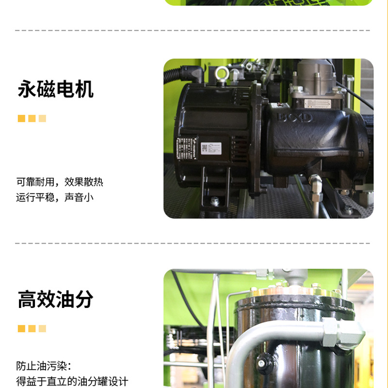 Baode Permanent Magnet Variable Frequency Screw Air Compressor 7.5Kw Small Air Pump Industrial Grade Air Compressor Factory Direct Sales