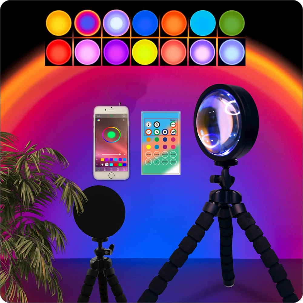 Amazon sunset light app remote control color transformer projor -projection light eight -claw fish falling sunlight live atmosphere APP sunset lamp