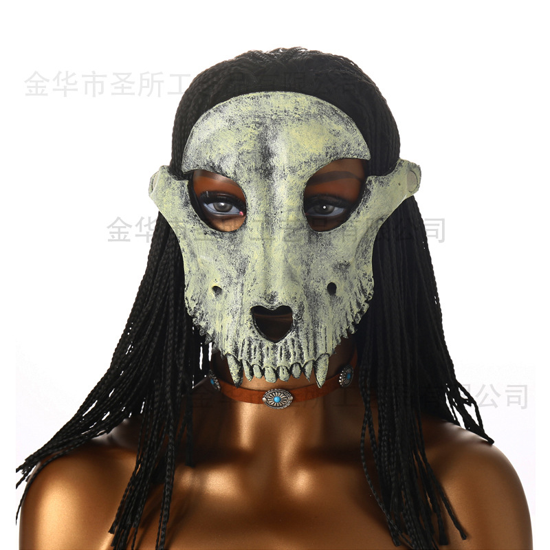 Máscara de animal Comercio exterior Funda de Halloween Carnaval PU suave espuma Accesorios de vestir realistas Máscara de fiesta image 55