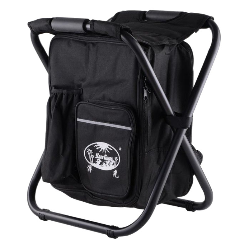 Taburete plegable taburete de hielo portátil con bolsa de aislamiento taburete de pesca portátil Silla de playa ligero taburete mochila refrigerada al aire libre