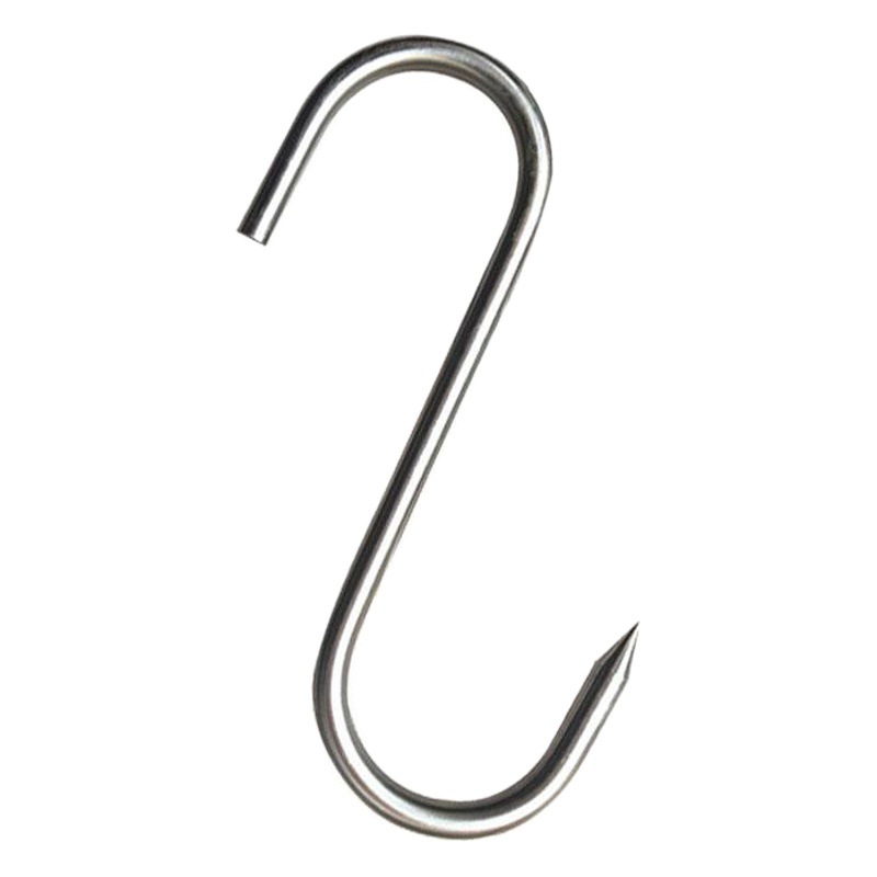 Gancho de tocino tipo S de acero inoxidable Gancho de tocino para salchichas Gancho de metal alargado en negrita Gancho de acero inoxidable S al por mayor