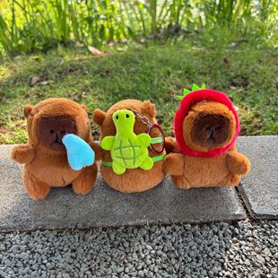 New Capybara Catcher Doll Capybara Keychain Accessories Plush Toy Doll Cute Doll Keychain