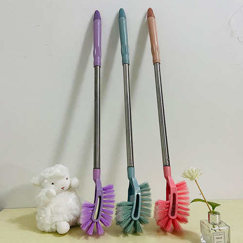 Factory Direct Supply Extended Handle Thick Rod Double-Sided Toilet Brush Cleans Corners and Gaps Double-Sided Toilet Brush