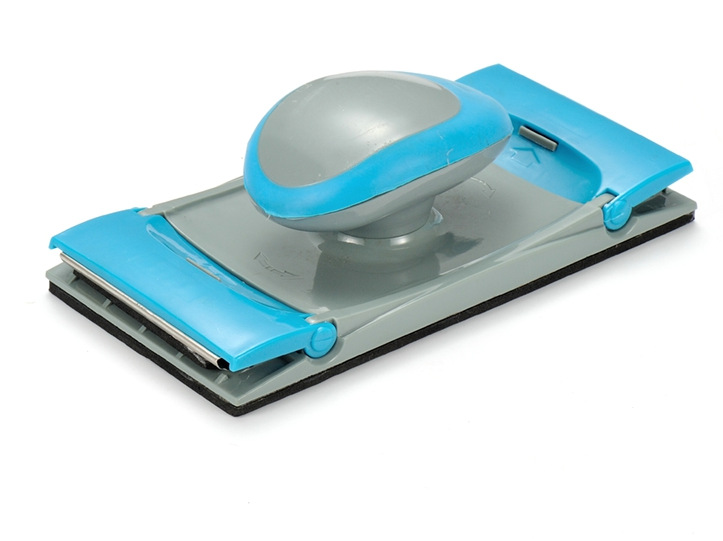 厂家供应圆形塑料手柄砂板器 177*94mm 可定牌