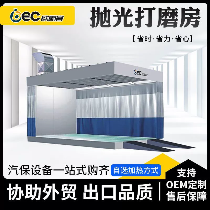 OBEC экспорт экспортная покрасочная камера для предварительной обработки, пылезащитная полировальная камера, полировальная камера для листового металла автомобиля, может быть изготовлена на заказ