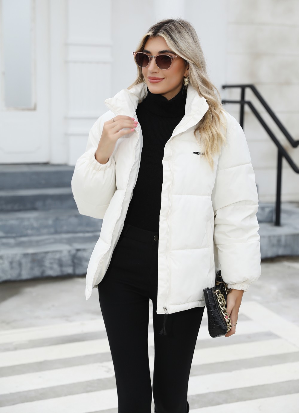 Women's Coat High Collar Winter Cotton Jacket For Women_voghion.com