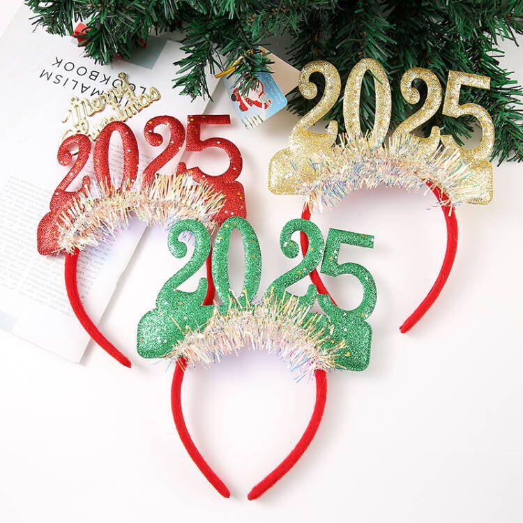 2025 Christmas luminous headband head reed New Year Christmas party decoration head reed carnival party supplies_voghion.com