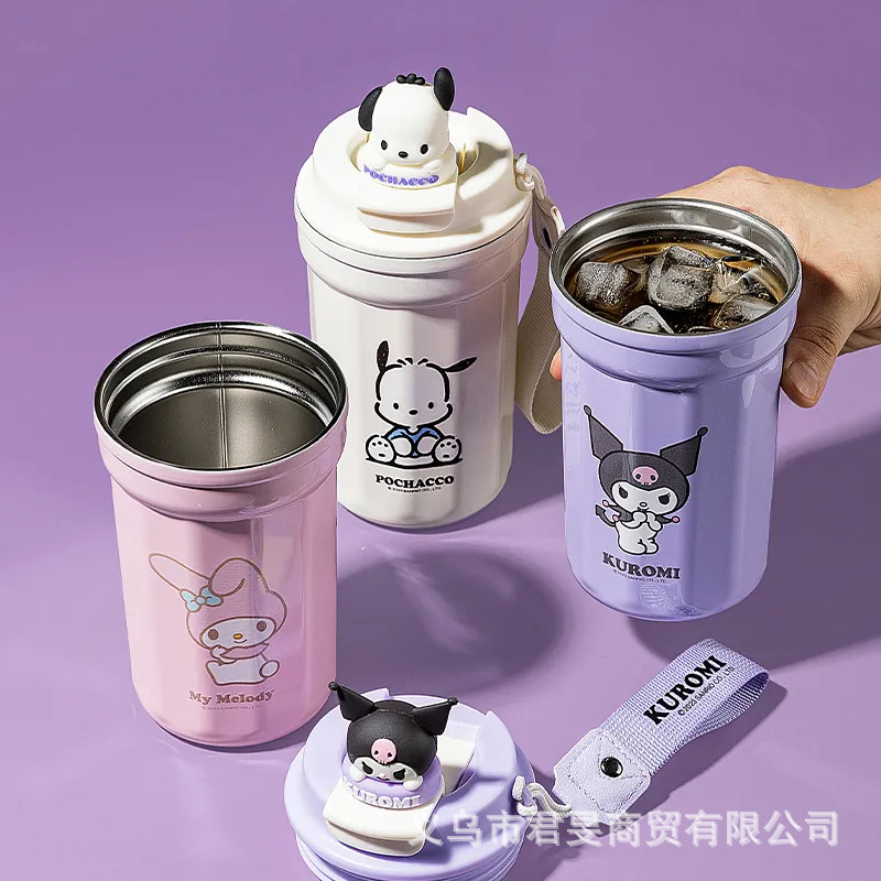 Taza Termo transfronteriza de acero inoxidable 304 para niñas pequeñas y niños, taza Sanrio, taza de café, taza de agua para estudiantes, taza para beber