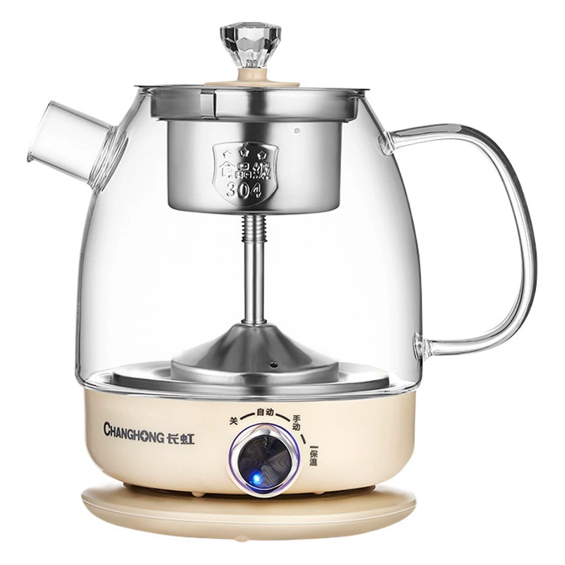 Chigo Anhua черный чайник, стеклянный электрический чайник, чай Пуэр, чай на пару, автоматическая изоляция, паровой чай, чай, чайник, черный чай