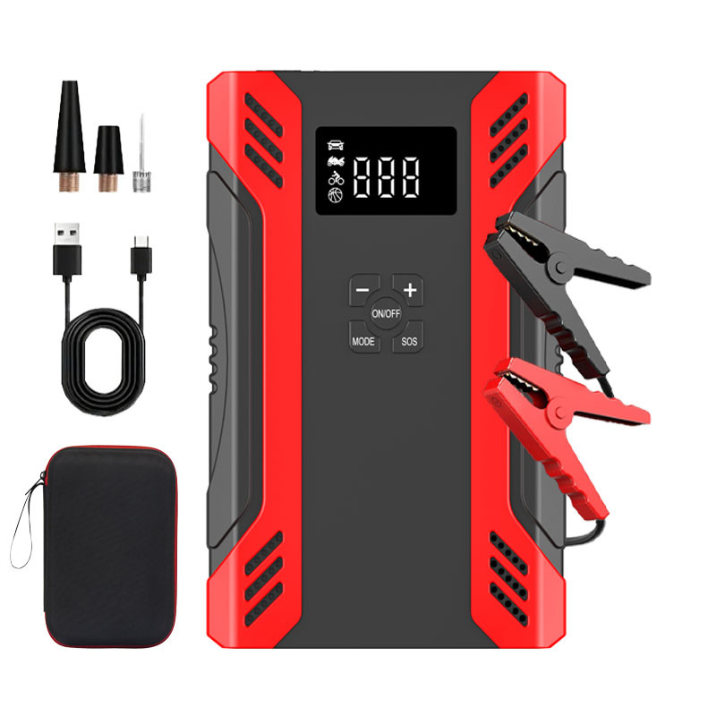 汽车应急启动电源充气泵一体机充移动电宝电瓶搭电启动器车载打火