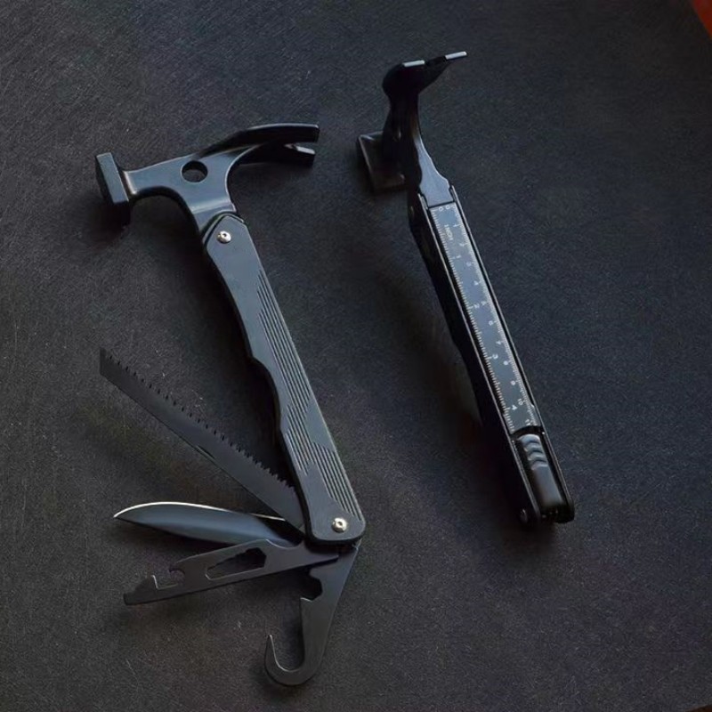 户外野营装备多功能折叠地钉锤登山帐篷天幕便携工具羊角锤救生锤