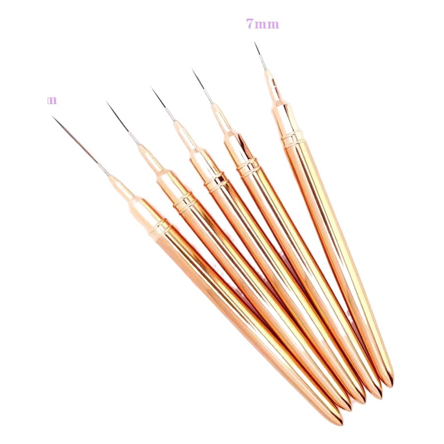 Nail art brush suit pull line painting tool set brush copper tube nail line drawing line stroke slender brush pull line pen