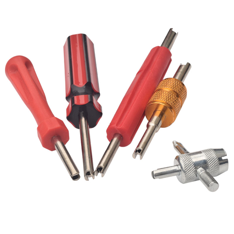 Desmontaje y desmontaje del núcleo de la válvula de aire acondicionado automotriz llave de doble propósito válvula de válvula de aguja de ventilación de neumáticos herramienta de reemplazo de llave