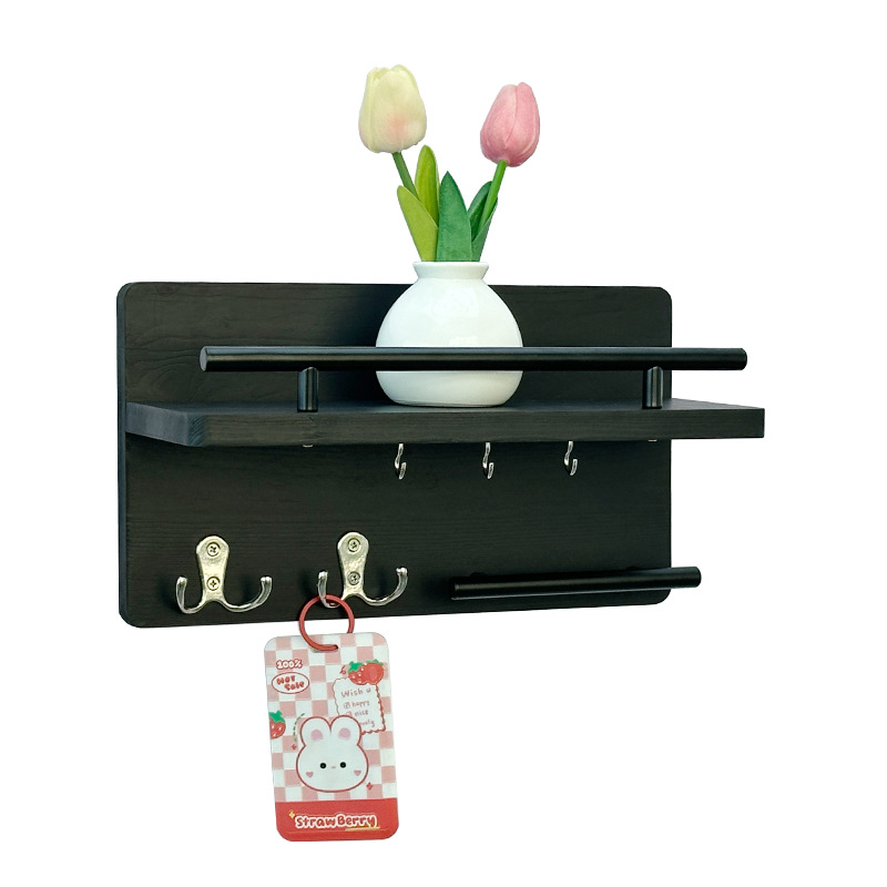 Amazon sala de estar colgante de madera pared colgante de pared estante de almacenamiento colgante de llaves de puerta de entrada marco de madera