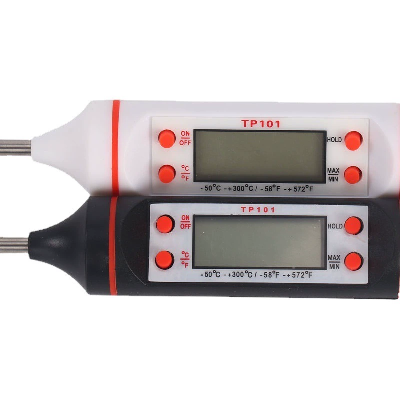 101 бытовой TP кухонный термометр с цифровым дисплеем, термометр для выпечки, барбекю, ручка, зонд из нержавеющей стали, пищевой термометр