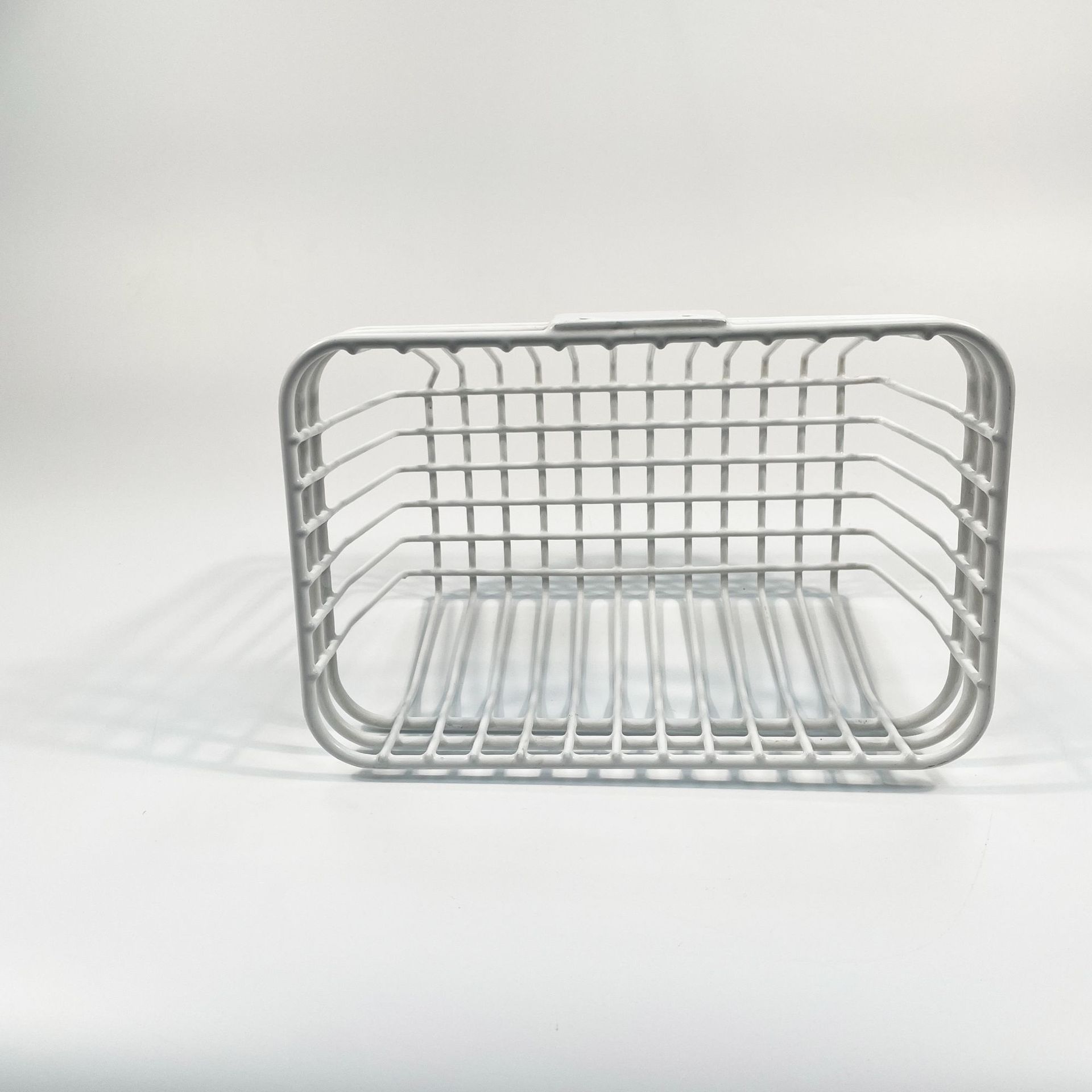 304不锈钢喷漆篮筐自行车置物收纳筐带孔折弯不锈钢网篮