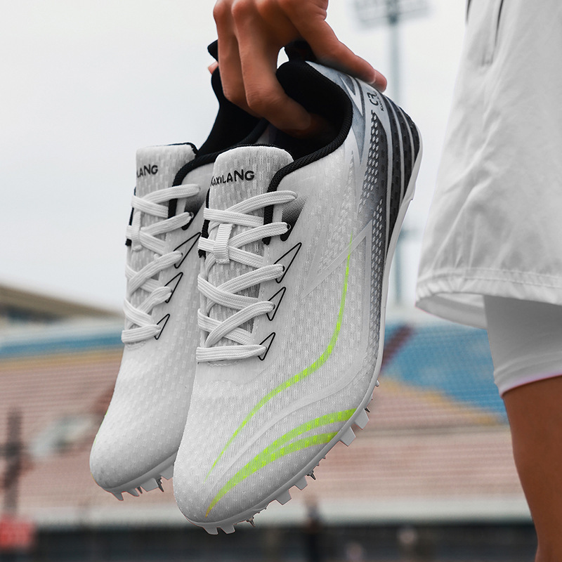 Student Physical Examination Four-Event Spiked Shoes for Track and Field Short Running Sports 100m High School Entrance Examination Competition Special Spiked Shoes for Men and Women
