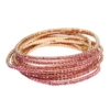 6 pink diamond bracelet (gold -plated)