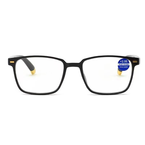 New square HD resin anti-blue light reading glasses for both men and women, retro reading glasses for middle-aged and elderly people