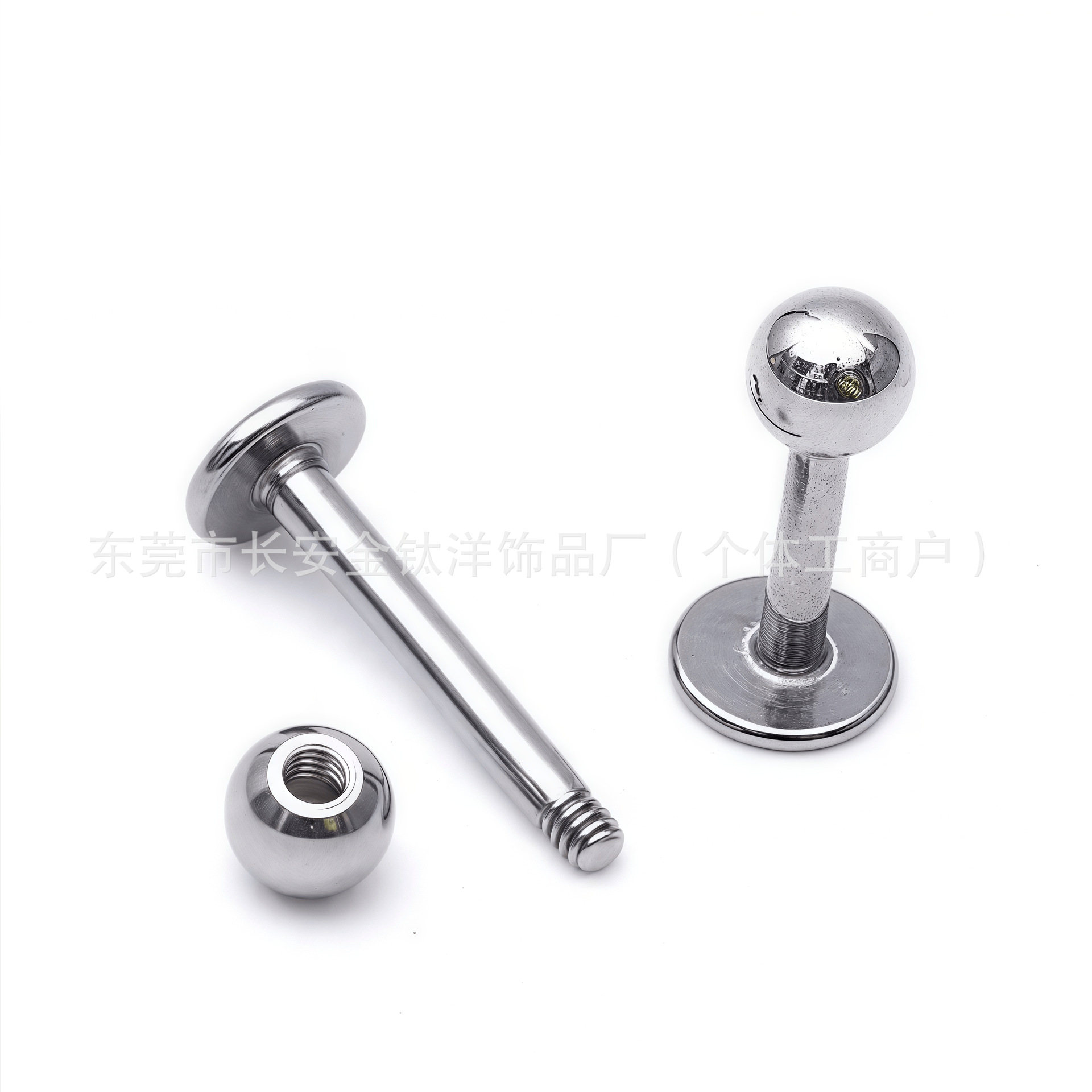 Pointed titanium steel lip stud product view