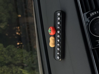 Phone Moving License Plate — Nömrəli dayanma kartı - peanut-persimmon-black-large-number-license-plate-comes-with-traceless-glue