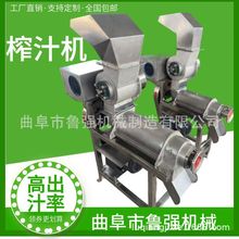 鲁强供应榨汁机 螺旋粉碎苹果梨子挤汁机 大型果汁饮料设备