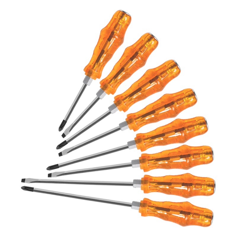 Destornillador perforable de tipo penetrante de pvc transparente, destornillador magnético fuerte de una cruz súper dura