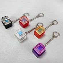 跨境高透PC帽减压按键试轴器机械键盘解压手指按压捏捏乐钥匙扣