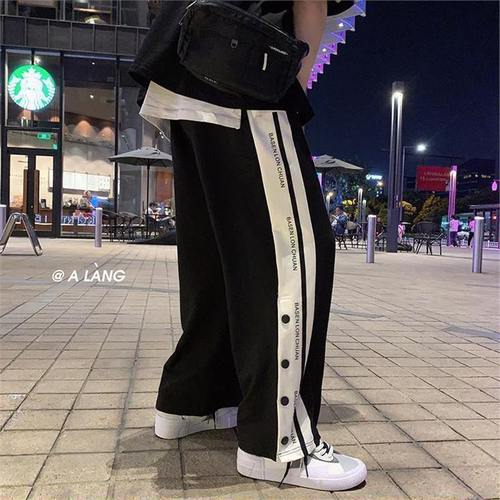 Women's and Men's Loose and Versatile Street Style Hip-Hop Vibe High Street Sports and Casual Pants, Couple Set