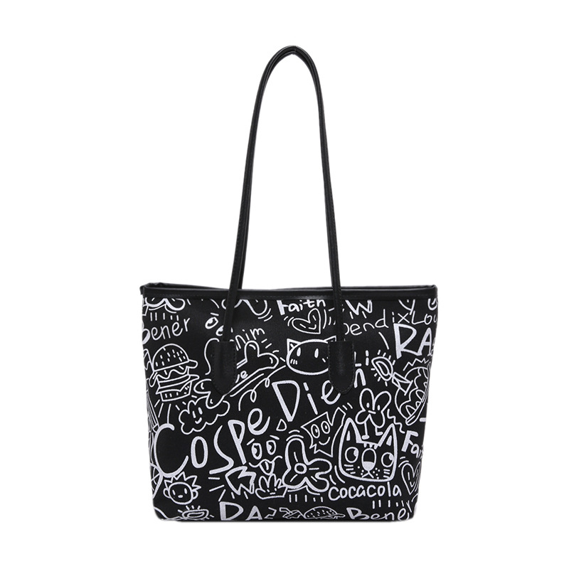 Bolso de moda coreano con estampado de moda Bolso de hombro de gran capacidad casual de personalidad femenina Bolso de viaje para estudiantes