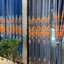 厂家直销 米兰风情 加厚雪尼尔贴绒绣花 高档大气欧式遮光窗帘布