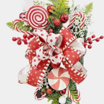 国境を越えた独立駅の新しいクリスマス倒掛木クリスマス門掛クリスマスキャンディー倒掛木壁面装飾花輪|undefined