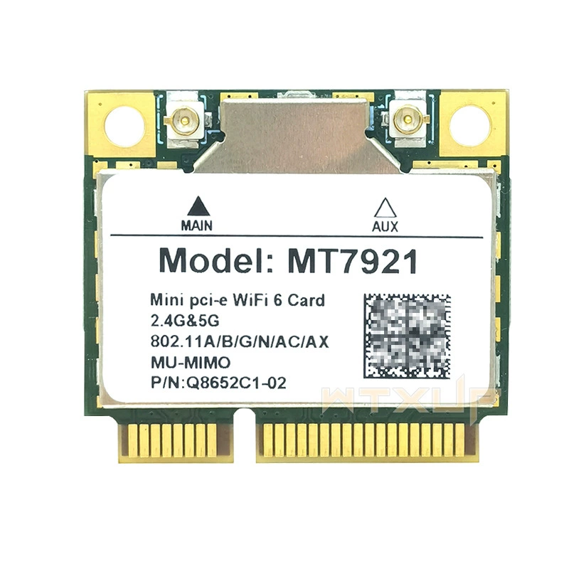 WiFi6 MT7921 AX1800 5G dual-band MINIPCIE встроенная сетевая карта OpenWrt Ubuntu