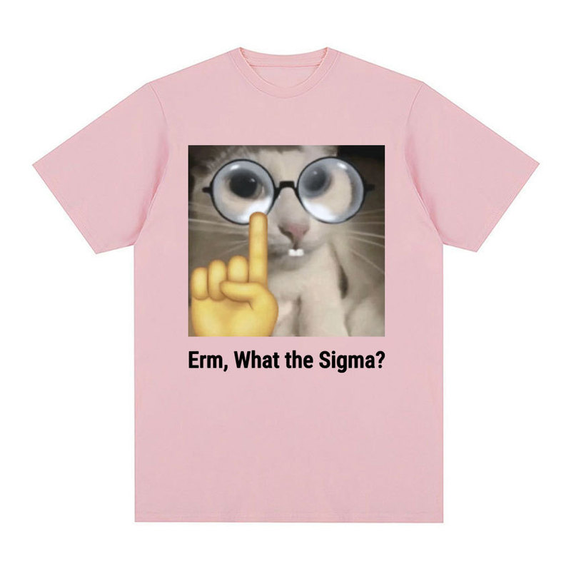 Cross-Border Hot-Selling Erm, What the Sigma Meme Funny Cat T-Shirt Quick-Drying Couple Matching T-Shirts Wholesale Cross-Border Hot-Selling Erm, What the Sigma Meme Funny Cat T-Shirt Quick-Drying Couple Matching T-Shirts Wholesale