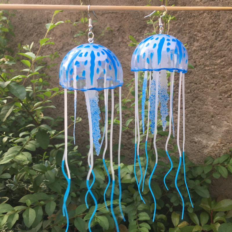 Silica Gel Material Exaggerated Novelty Geometric Tassel Silica Gel Women'S Earrings