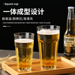 Acrylic Plastic Beer Cup PC Shockproof Heatproof Transparent Octagonal Cup KTV Bar Home Restaurant Cup