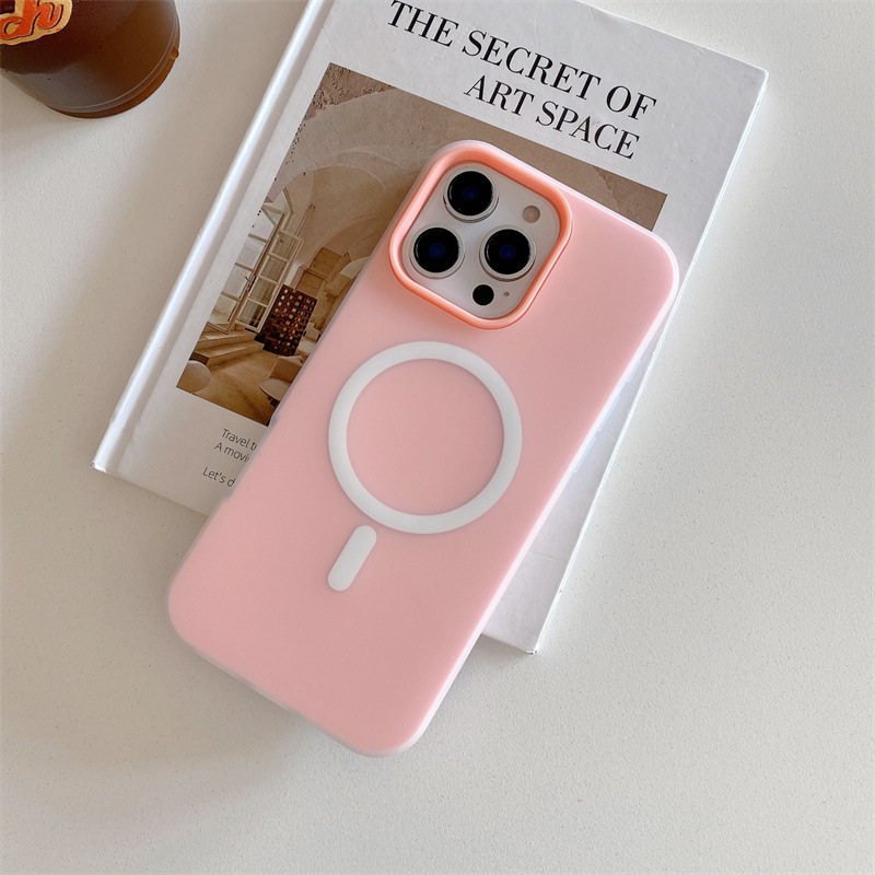 适用iPhone16ProMax手机壳果冻磁吸苹果15磨砂硅胶二合一保护套14|undefined