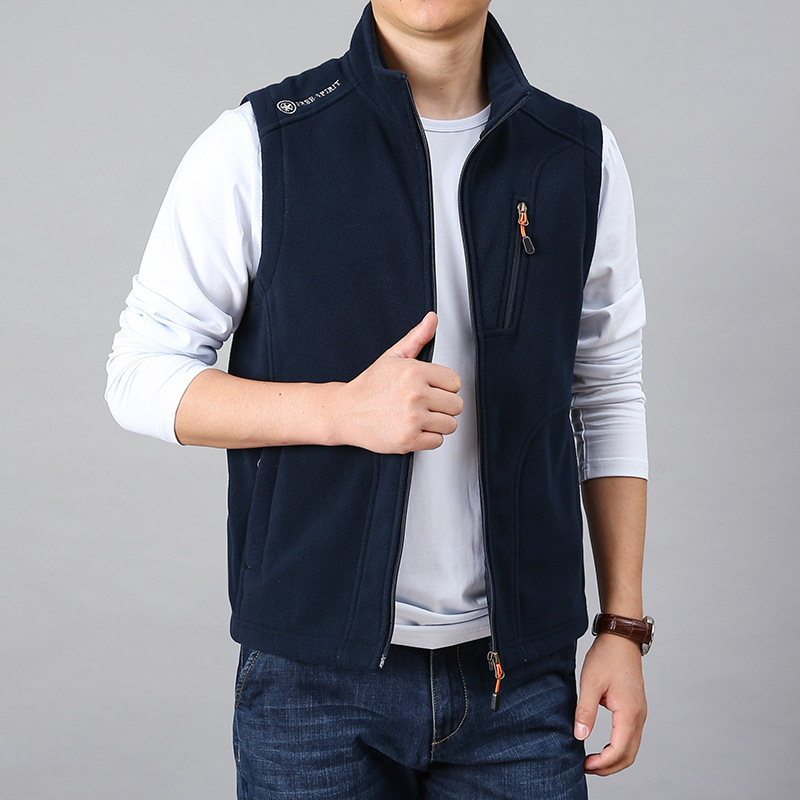 2024 Autumn Fleece Vest Men's Polar Fleece Vest Outdoor Sports Fleece Jacket New Sweatshirt Jacket Factory Direct