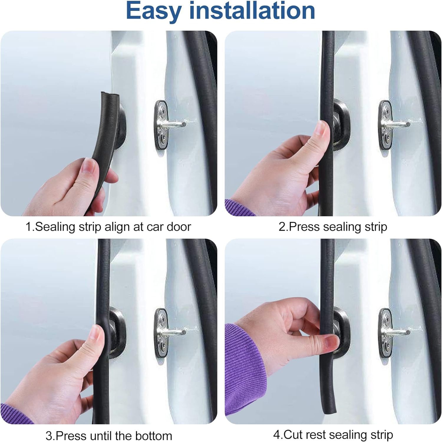U-shaped frame side bubble car sealing strip car door weather strip car door rubber edge decoration sealing strip