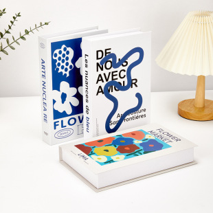 Blue Foldable Fake Book Box Can Be Opened to Store Decorative Book Cases Photography Props Model Simulation Books