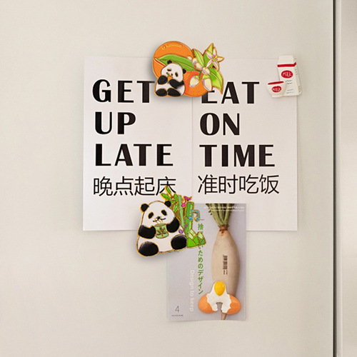 Personalized cultural and creative gifts, cute Ruyi refrigerator magnets, panda travel souvenir magnetic stickers, high-looking magnetic stickers gifts