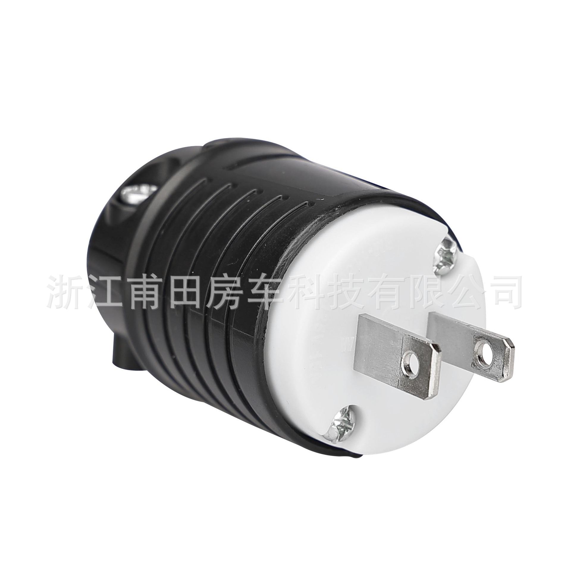 美式美规组装 插头 NEMA 1-15P 15A 125V 房车配件电源插座 黑色