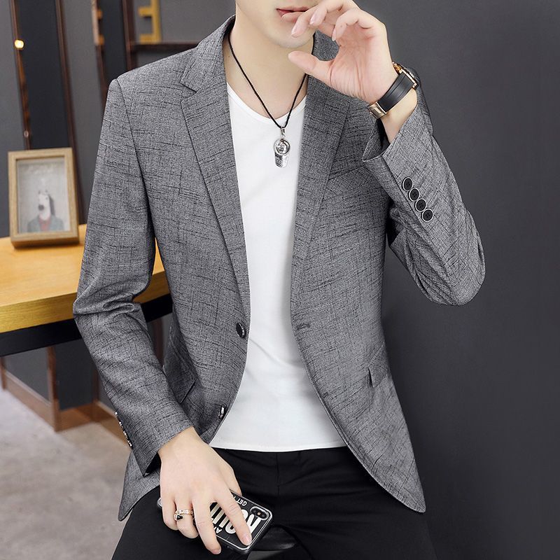 Men's spring trend casual thin classic suit jacket