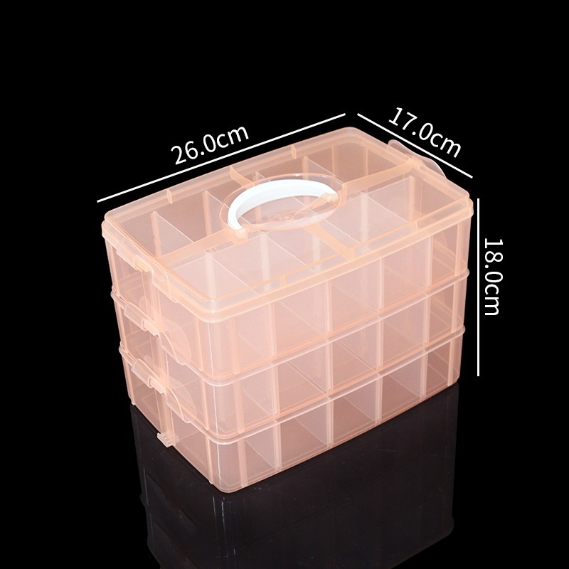 3層ボックス取り外し可能なppプラスチック収納ボックス子供のおもちゃの部品収納ボックス薬物薬品ポータブル収納ボックス|undefined